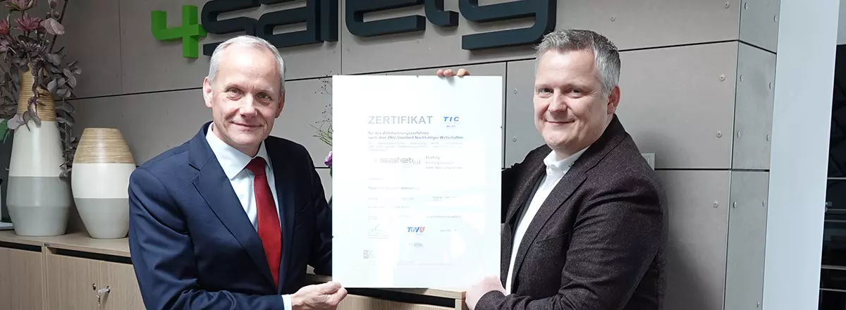 Zertifikatsübergabe bei 4safety